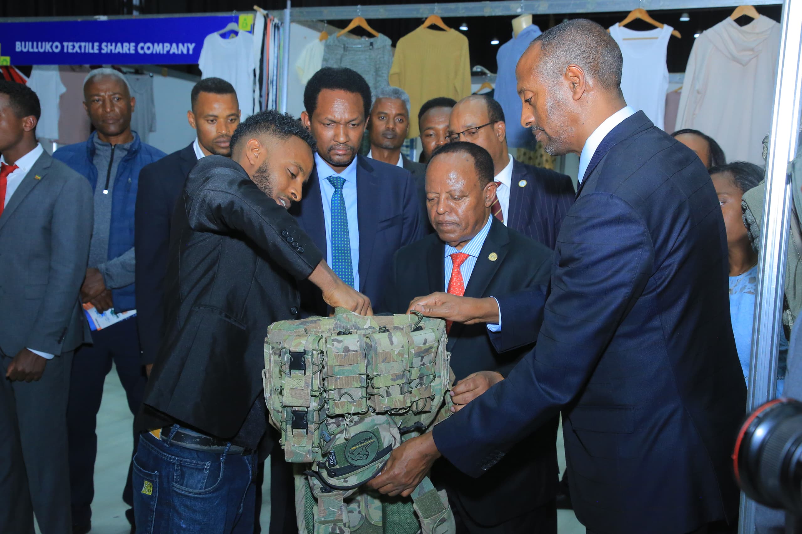 Tactical textile exhibition booth