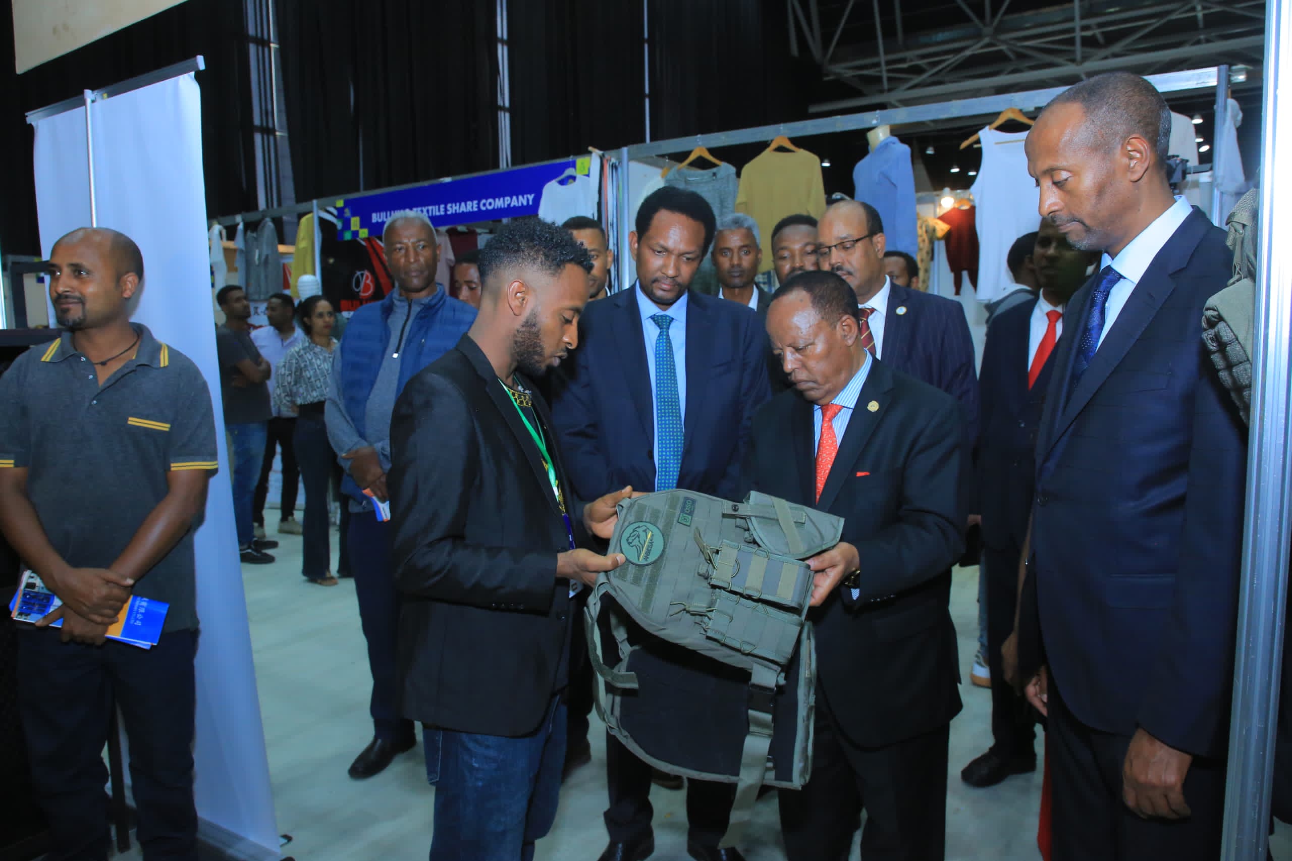 Tactical textile exhibition booth